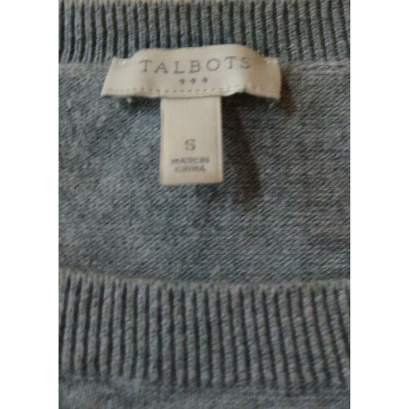 Talbots Owl Sweater Women’s Small Gray Knit Whimsical Cute Cozy Pullover EUC - Picture 4 of 5